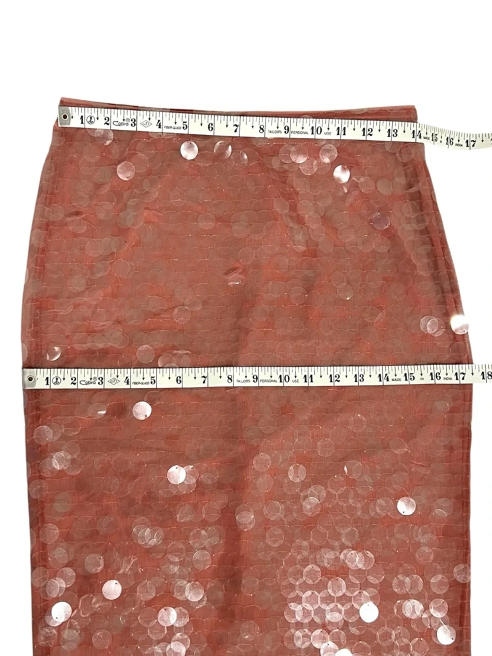STAUD Casey Sequined Mesh Midi Skirt – Pink Blush